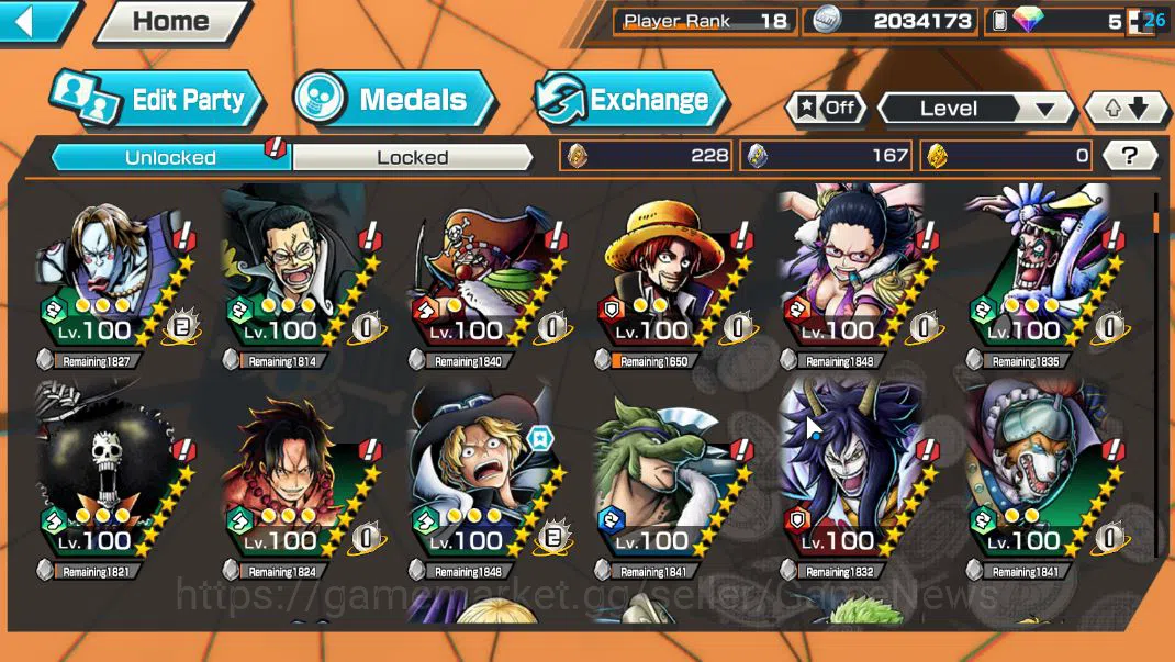 One Piece Bounty Rush Accounts Global|5 EX 1 MAX| Flame E Sabo,Blackbeard Kuzan,A image 7