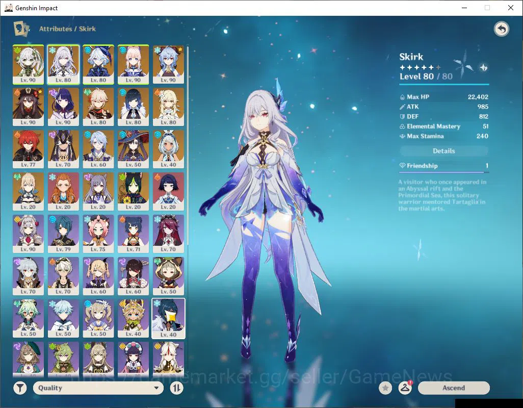 Genshin Impact Accounts ASIA|AR57|12Limited+6(*5WEP)|Skirk,Nahida,Furina,K image 14