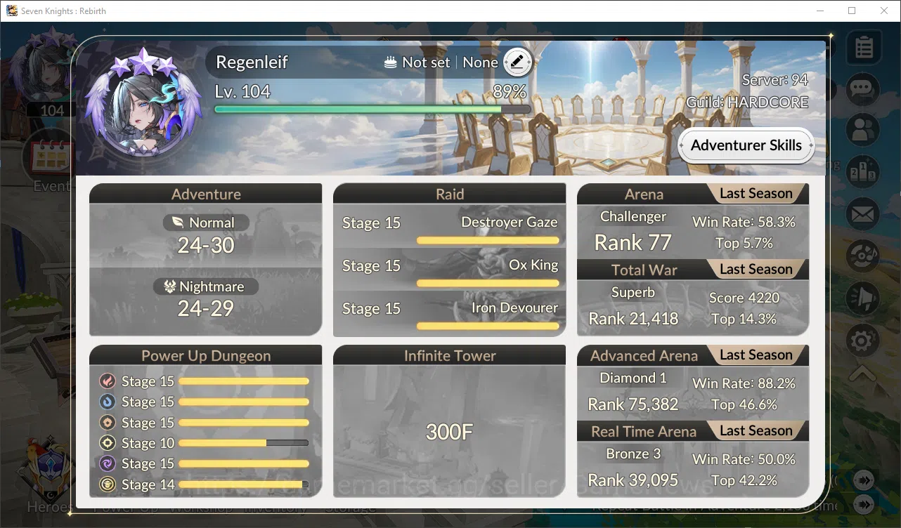 Seven Knights Re:Birth Accounts GLOBAL SEA ENDGAME| Full 5 Ex-7k + 23 TC6+(Dellons image 5