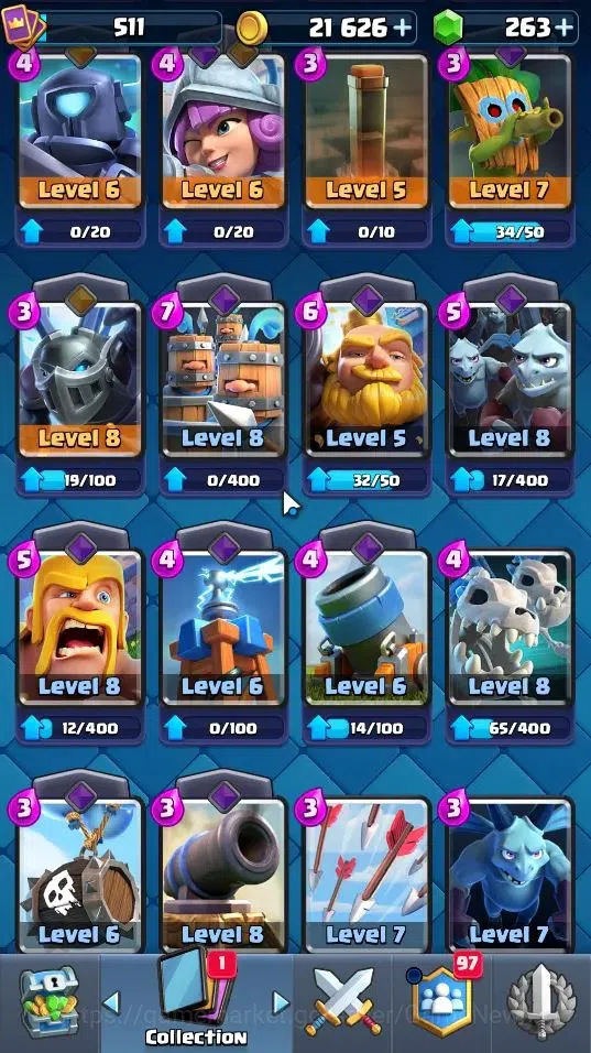Clash Royale Accounts Lvl 511|KTL 10|Trophy 4175|Card 62|Limited Skin|1  image 16