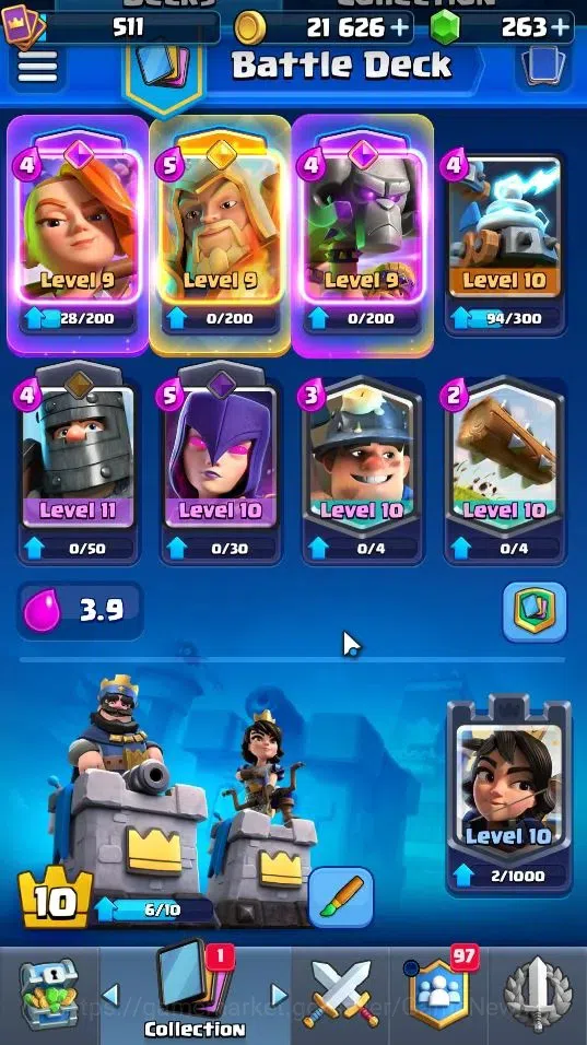 Clash Royale Accounts Lvl 511|KTL 10|Trophy 4175|Card 62|Limited Skin|1  image 18