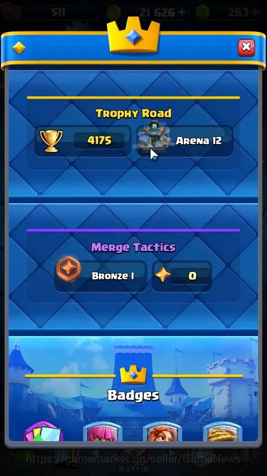 Clash Royale Accounts Lvl 511|KTL 10|Trophy 4175|Card 62|Limited Skin|1  image 3