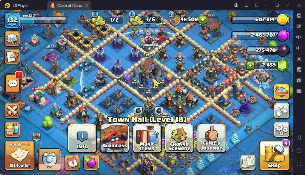 Clash of Clans Accounts High-End TH 14-BH 7|LVL130|BK41,AQ32,MP30,GW30,RC29.DD12|BM20,BC16|31Legend skin & 3 Gold|Gem 3