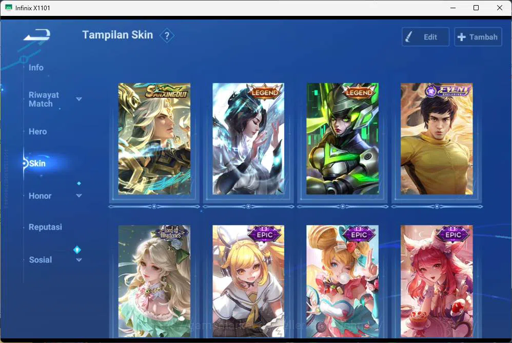 Honor of Kings Accounts GLOBAL | hero 75, skin 75 SXNX houyi, Legend ladys image 2