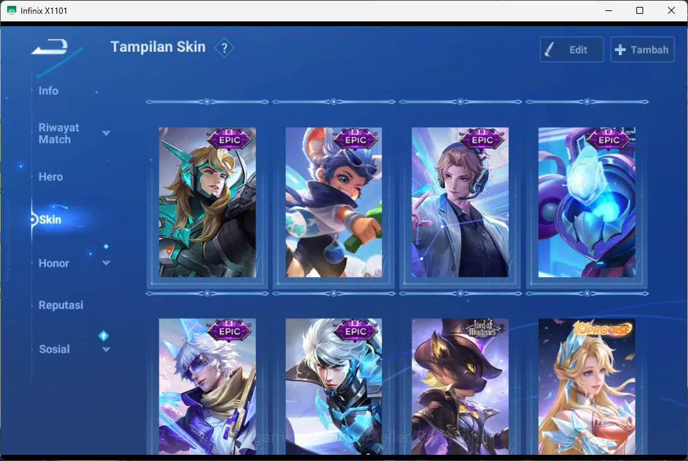 Honor of Kings Accounts GLOBAL | hero 75, skin 75 SXNX houyi, Legend ladys image 4