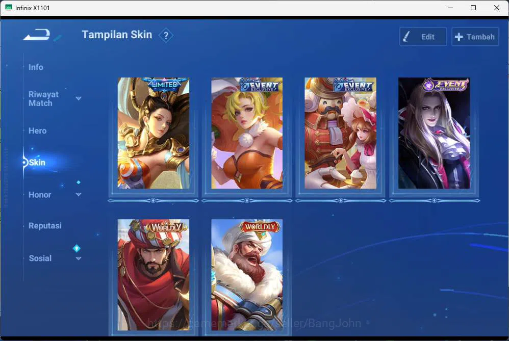 Honor of Kings Accounts GLOBAL | hero 75, skin 75 SXNX houyi, Legend ladys image 5