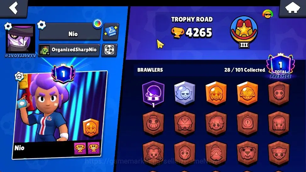 Brawl Stars Accounts 4265 Trophy|126 Gem|28 Brawler 4 Max Lvl|1 Hypch S image 2