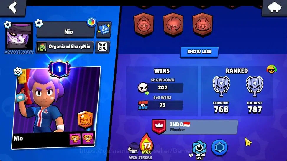 Brawl Stars Accounts 4265 Trophy|126 Gem|28 Brawler 4 Max Lvl|1 Hypch S image 3