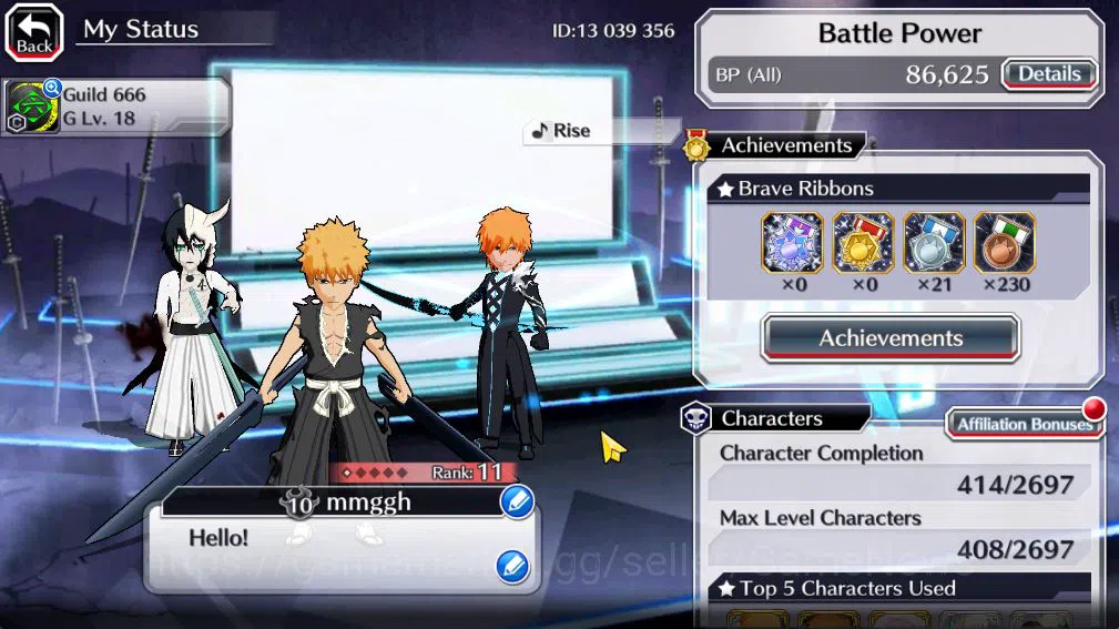 Bleach: Brave Souls Accounts Starter [GLOBAL]20k Orbs+Fresh All Story|Fierce Aaroniero,Liliniete,Renewd Ichigo,8th Aniv 2