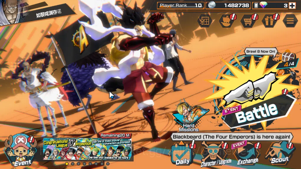 One Piece Bounty Rush Accounts Global|4EX|MWD Luffy,BMO Kaido,T5E Nusjuro,Blackbe image 1