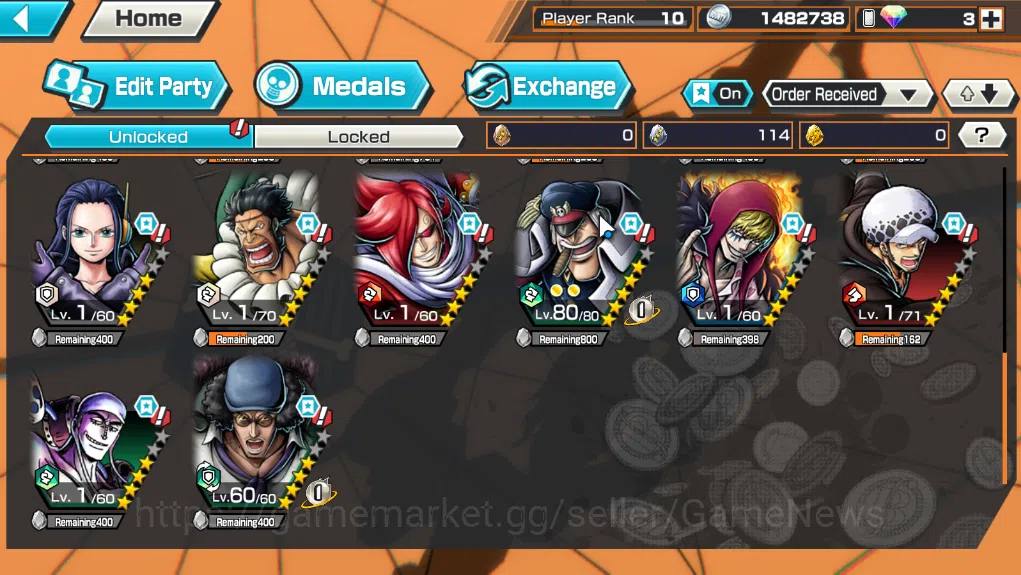 One Piece Bounty Rush Accounts Global|4EX|MWD Luffy,BMO Kaido,T5E Nusjuro,Blackbe image 6