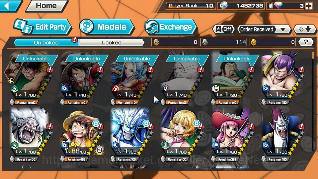 One Piece Bounty Rush Accounts Global|4EX|MWD Luffy,BMO Kaido,T5E Nusjuro,Blackbe image 7