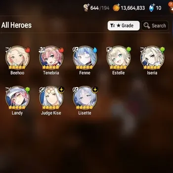 Epic Seven Accounts Starter Global Unverif|Fresh Starter|2 ML(J.Kise,Lisette)|PoH+Bless ON|Stigma 44K|450 MM|1x 4-5
