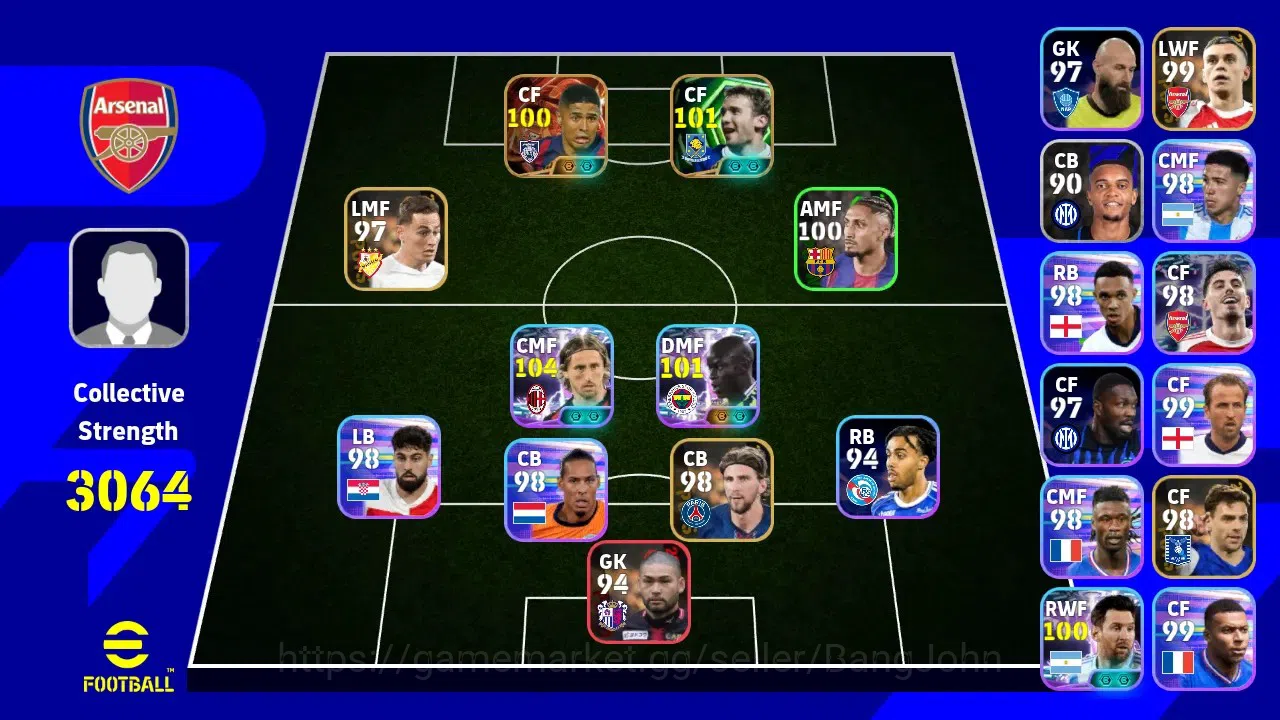 eFootball Accounts Android|PW 3064 | Bergson BigTime,Luka Mordric Sho image 5