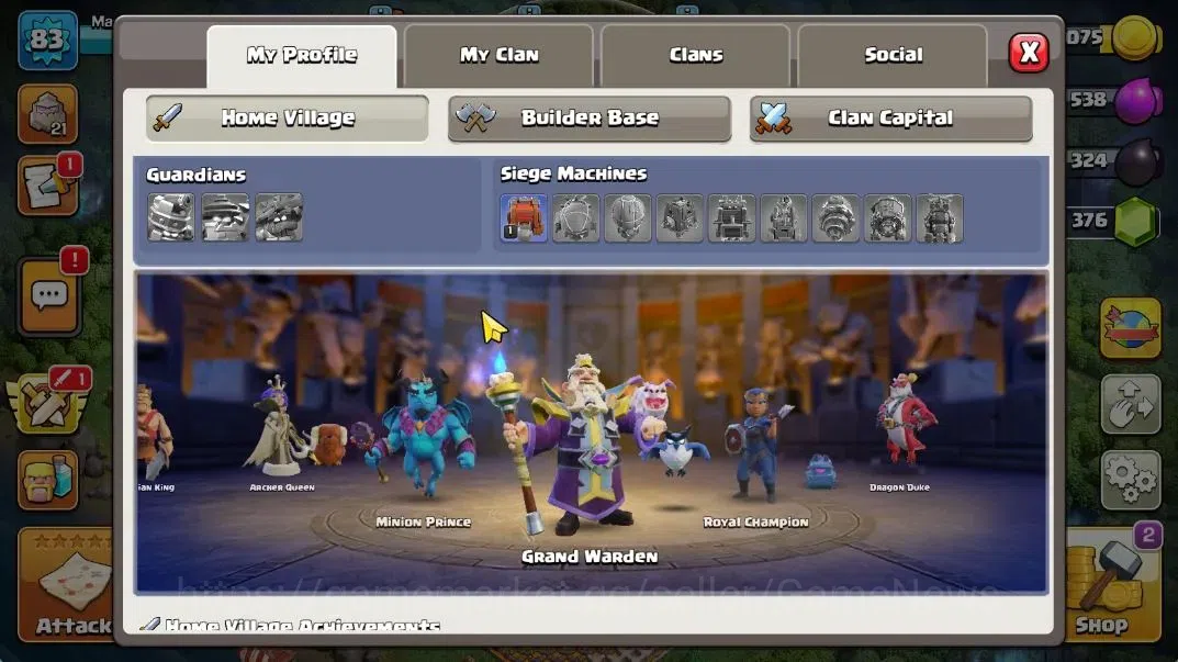 Clash of Clans Accounts TH 16 - BH 4|LV 83|HH 9|BK 35,AQ 47,MP 34,GW 28,RC image 4