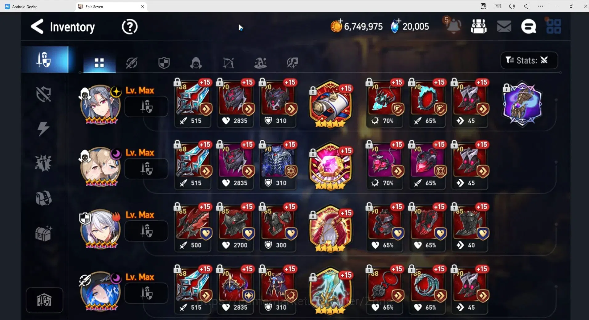 Epic Seven Accounts Global unverif|23 ML (RNL,S.Celine, L.Peira, Harse image 15