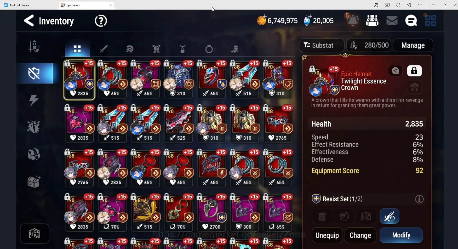 Epic Seven Accounts Global unverif|23 ML (RNL,S.Celine, L.Peira, Harse image 16