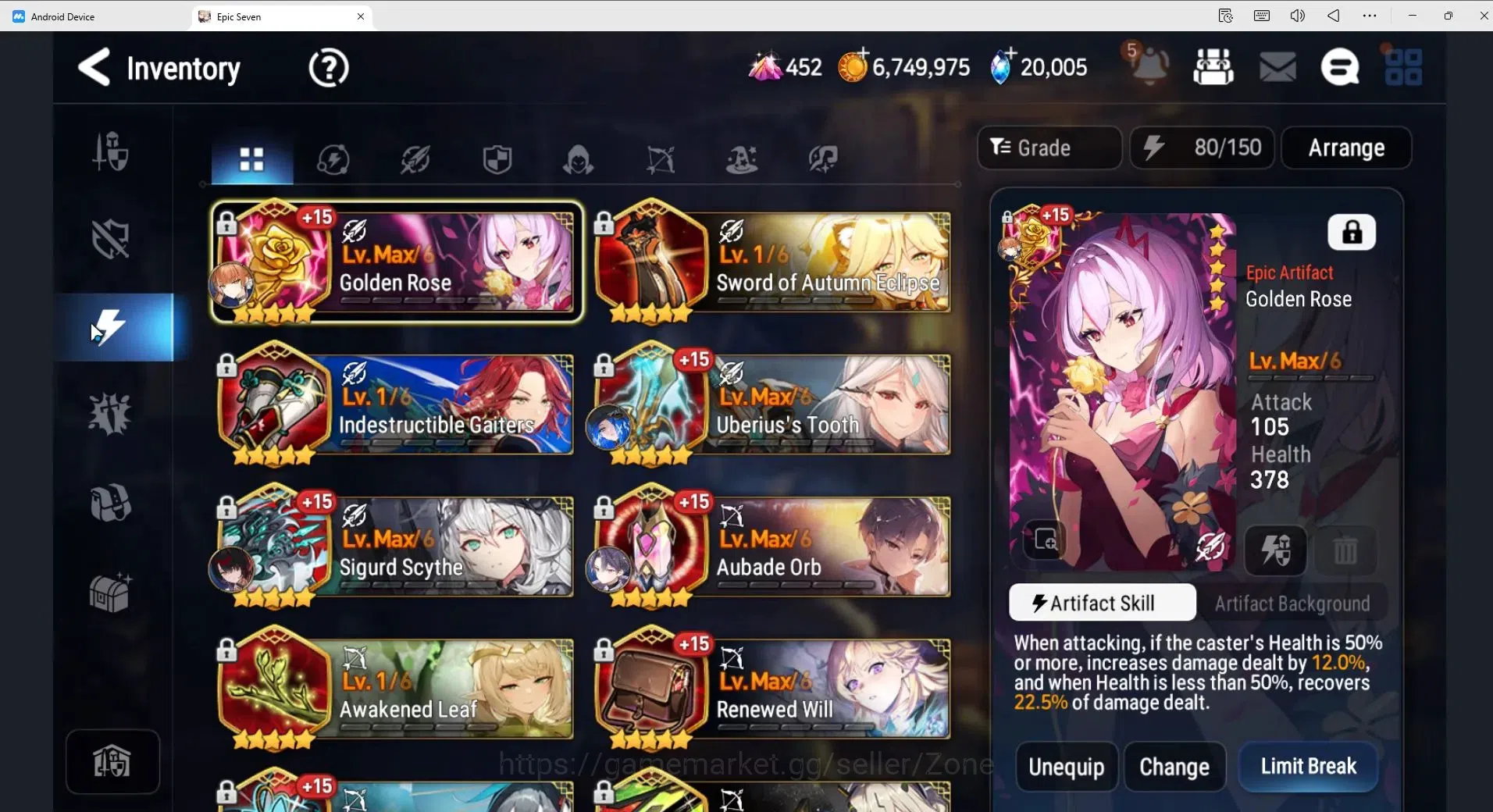 Epic Seven Accounts Global unverif|23 ML (RNL,S.Celine, L.Peira, Harse image 17