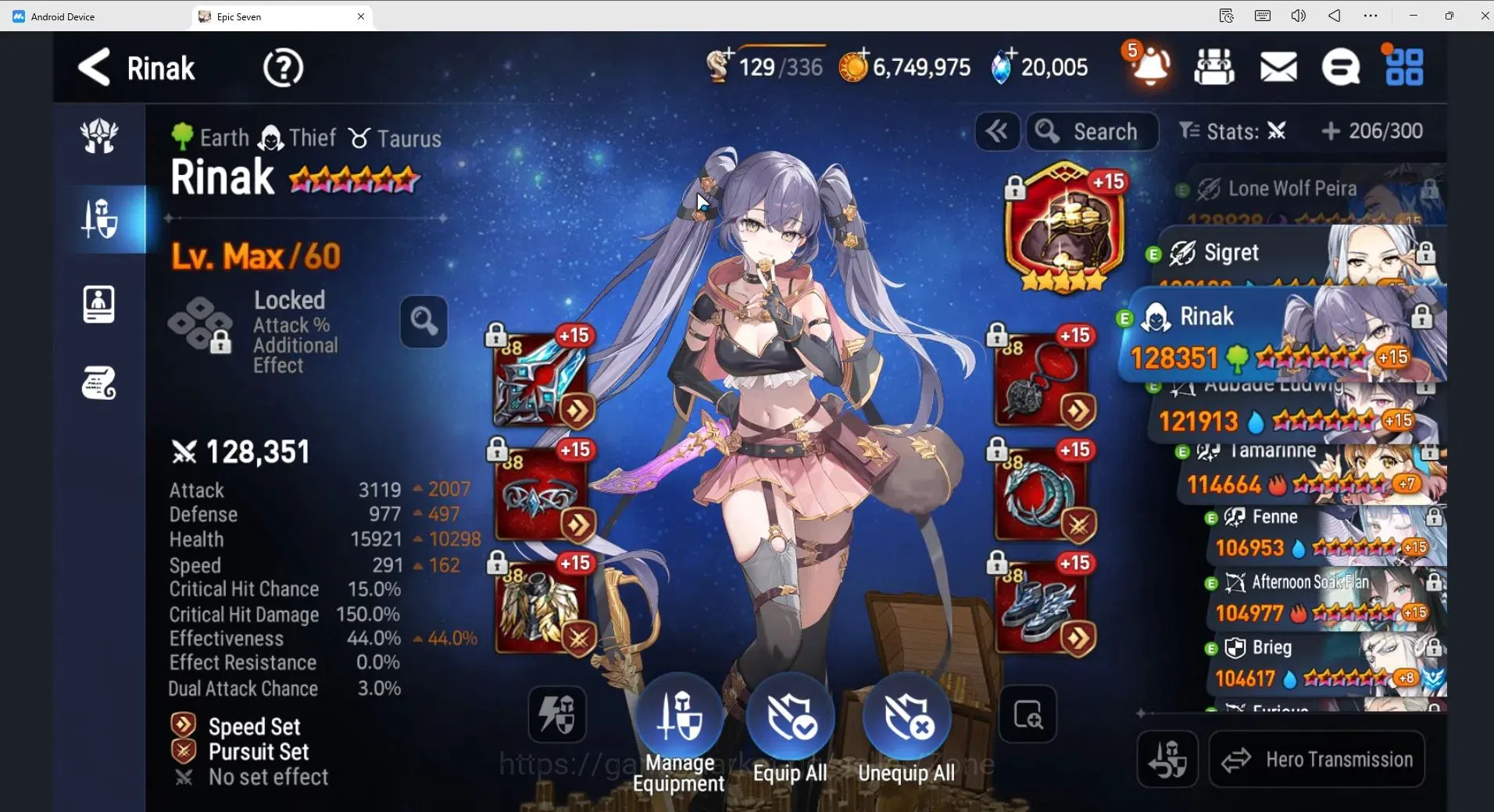 Epic Seven Accounts Global unverif|23 ML (RNL,S.Celine, L.Peira, Harse image 3