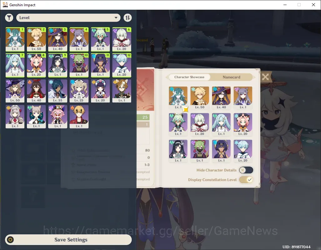 Genshin Impact Accounts Starter Asia|AR 25| 1 Limited (Vodyanista) + 2 Standard (Mona & Keqing) |Low Explore|All Unset|Male 1