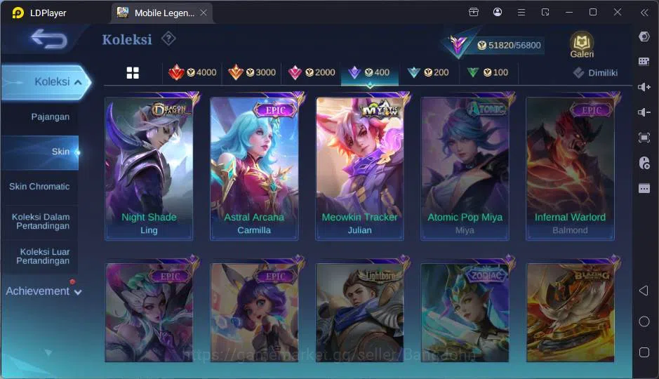 Mobile Legends: Bang Bang Accounts GLOBAL|Hero 132|Skin 264|Annual Haya,CC Natalia,DT image 6