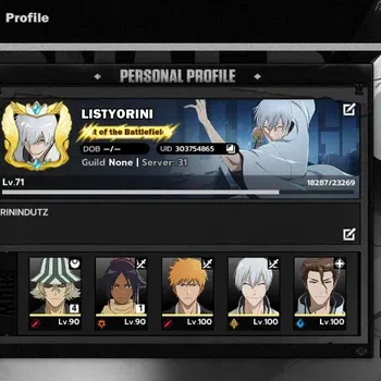 BLEACH: Soul Resonance Accounts Nuverse SEA|Lv.71|8 SSR + 8 Sign