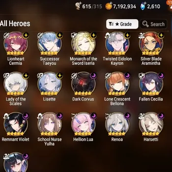 Epic Seven Accounts High-End Global Unverif|16 ML(Tidal Elvira,School NYulha,Lotscales,Monarch Iseria,Etc)+Full