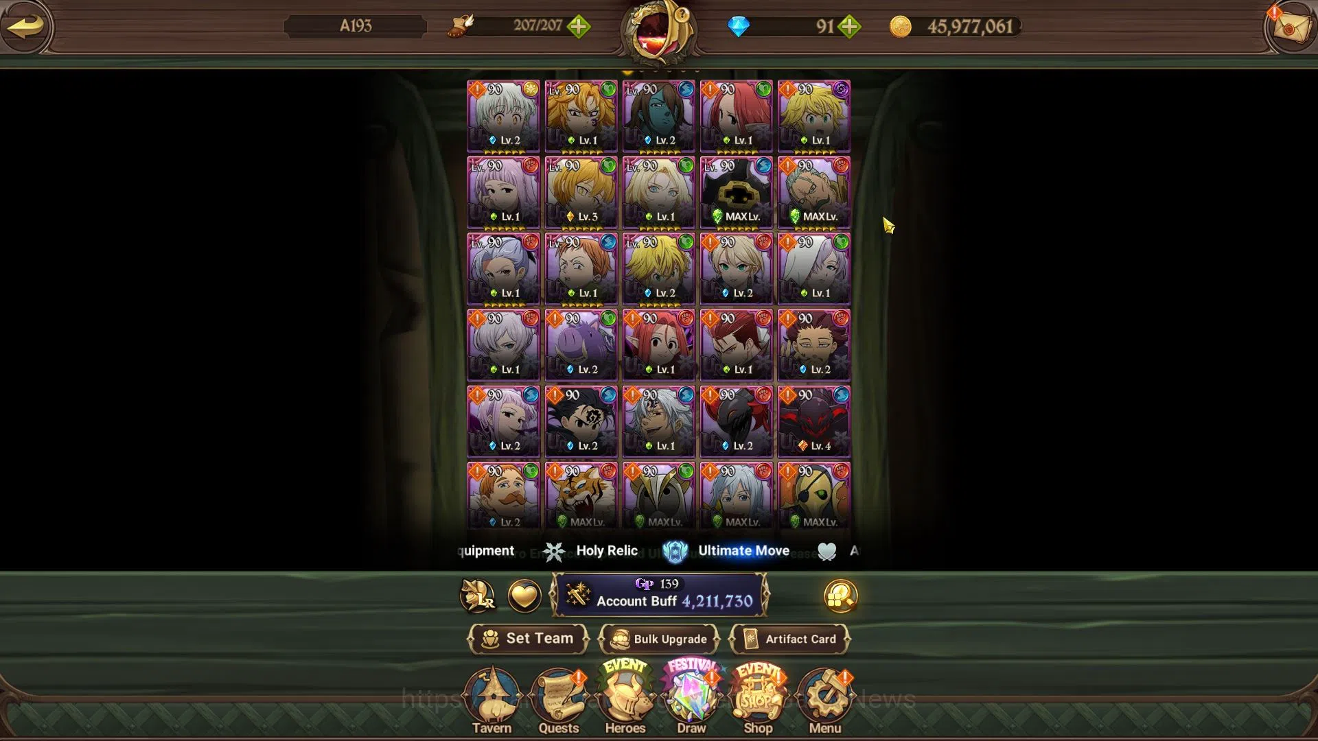 The Seven Deadly Sins: Grand Cross Accounts ASIA|4,2M CC|3LR+9UR|Merlin,Brunhild,Elizabeth,Tri image 4