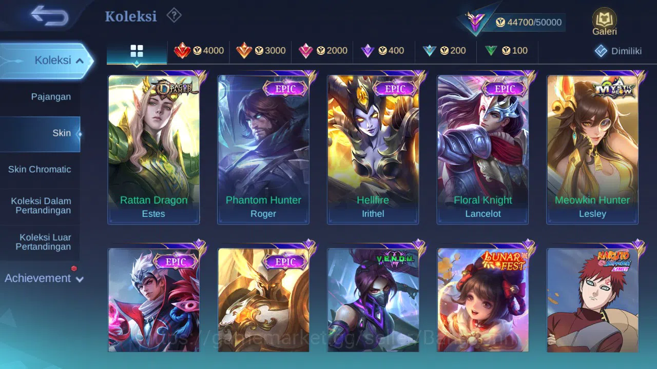 Mobile Legends: Bang Bang Accounts GLOBAL Hero 99 Skin 194 Covenant Benedetta | CC Na image 5