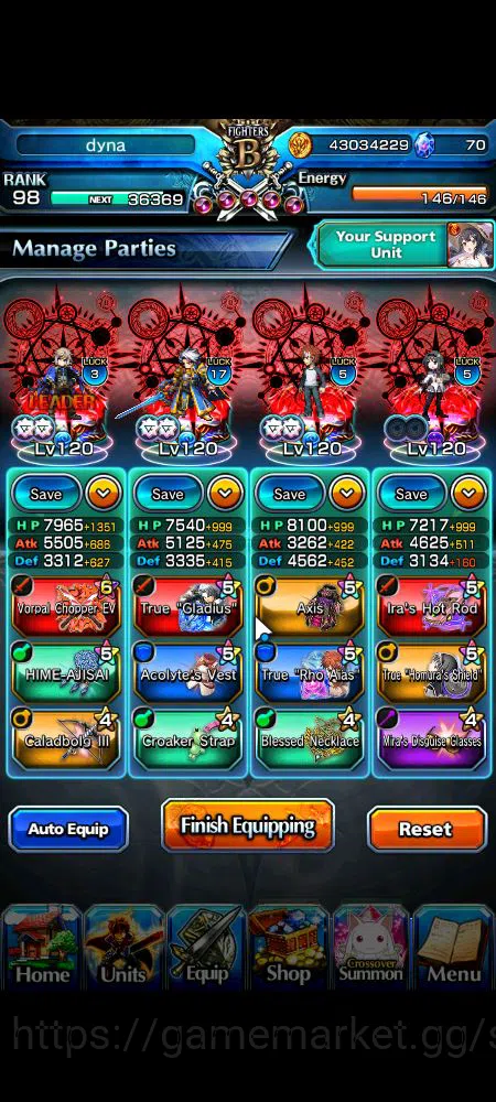 Grand Summoners Accounts End-Game Global|Rank 98|20 Ascend|RoyTW,BetaTW,S 2