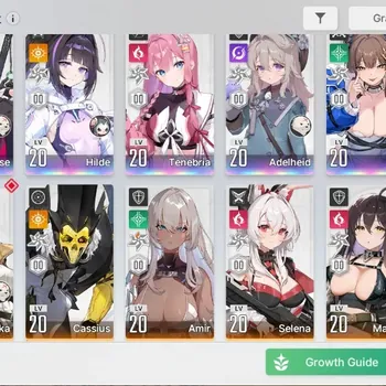 Chaos Zero Nightmare Accounts Global|Lv20| 6 SSR (Rossweisse,Hilde,Adelheid,Yuki,Tenebria,Veronica)|10 SR