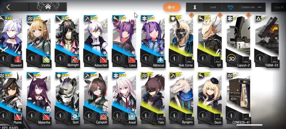Arknights Accounts Lv 78|187 OP + 20 Skin|84k Orundum|7 Limited|LTD,  image 15
