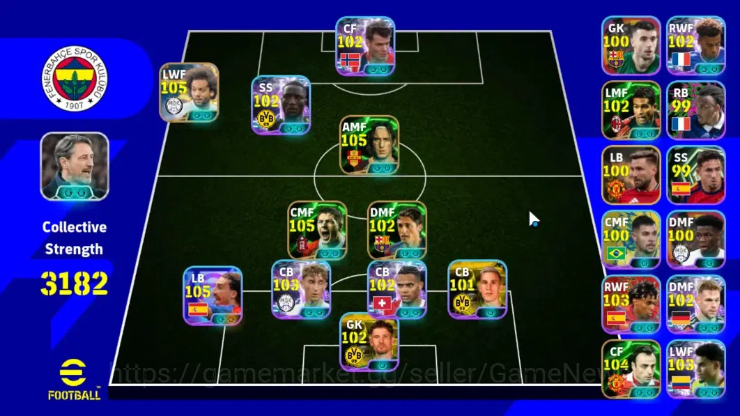 eFootball Accounts Legends & Iconic Players Android|8 Epic Marcelo x Naruto,Gerrard,Totti,Berbatov,Edmilson|10 Show Time 1