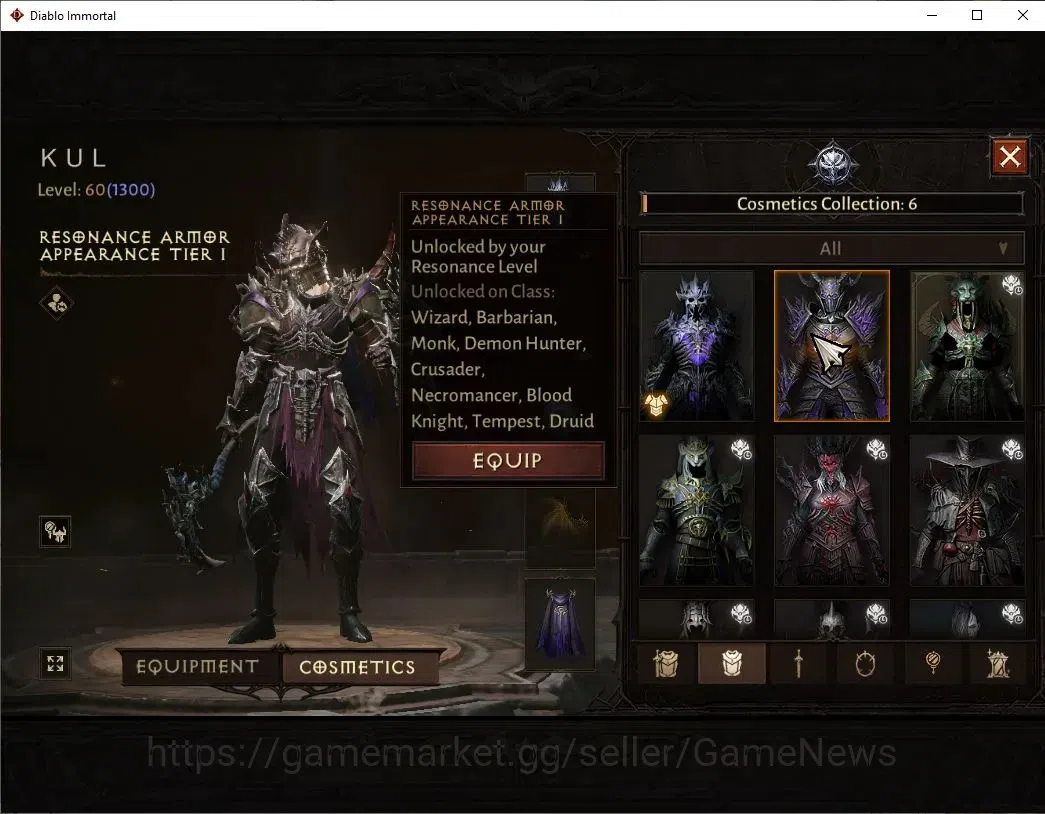 Diablo Immortal Accounts SEA - Bloodrime|CS ON|Lv60(1300)|Necromancer|CR 53 image 12