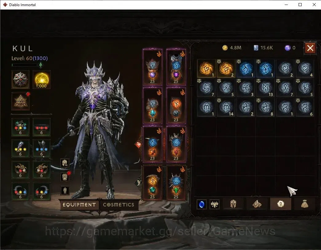 Diablo Immortal Accounts SEA - Bloodrime|CS ON|Lv60(1300)|Necromancer|CR 53 image 7