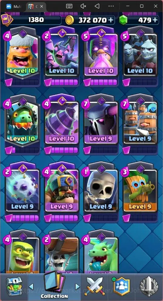 Clash Royale Accounts Global |CL 1380|KTL 13|Trophy 9061|121 Cards|8 Cha image 10