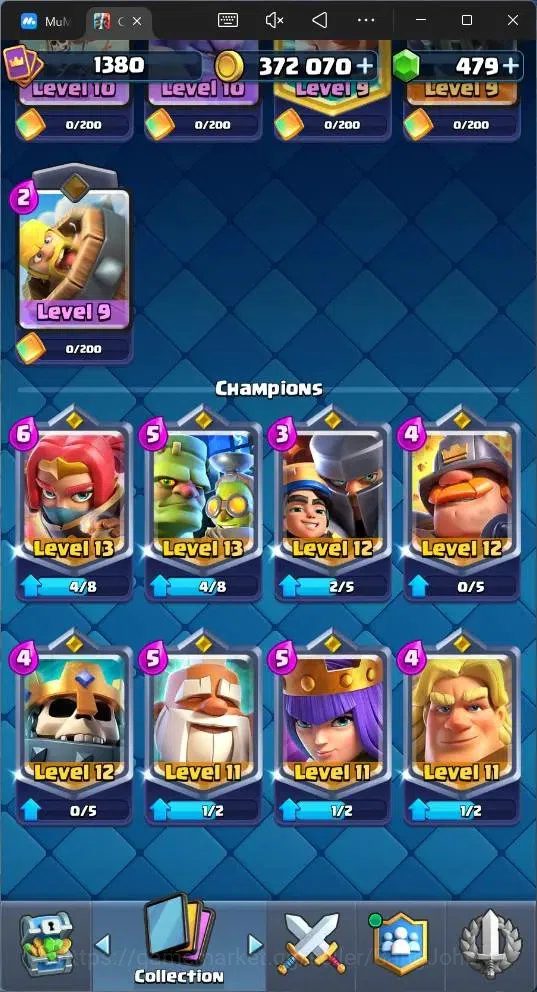 Clash Royale Accounts Global |CL 1380|KTL 13|Trophy 9061|121 Cards|8 Cha image 12