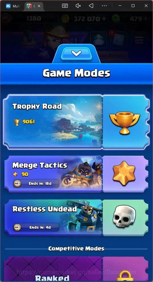 Clash Royale Accounts Global |CL 1380|KTL 13|Trophy 9061|121 Cards|8 Cha image 2