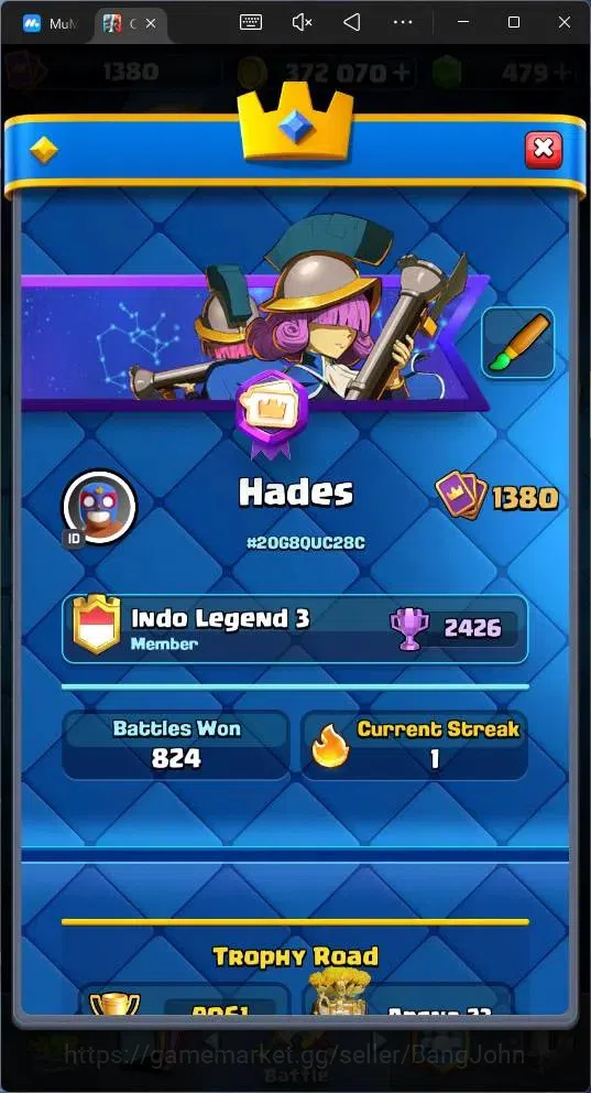 Clash Royale Accounts Global |CL 1380|KTL 13|Trophy 9061|121 Cards|8 Cha image 3