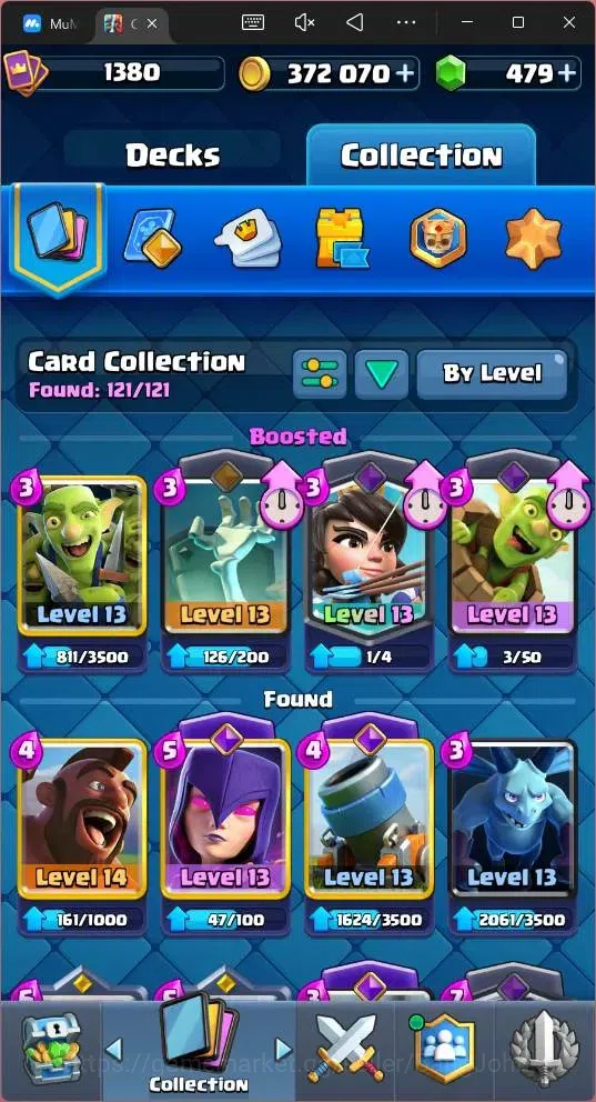 Clash Royale Accounts Global |CL 1380|KTL 13|Trophy 9061|121 Cards|8 Cha image 7