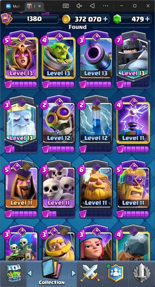 Clash Royale Accounts Global |CL 1380|KTL 13|Trophy 9061|121 Cards|8 Cha image 8