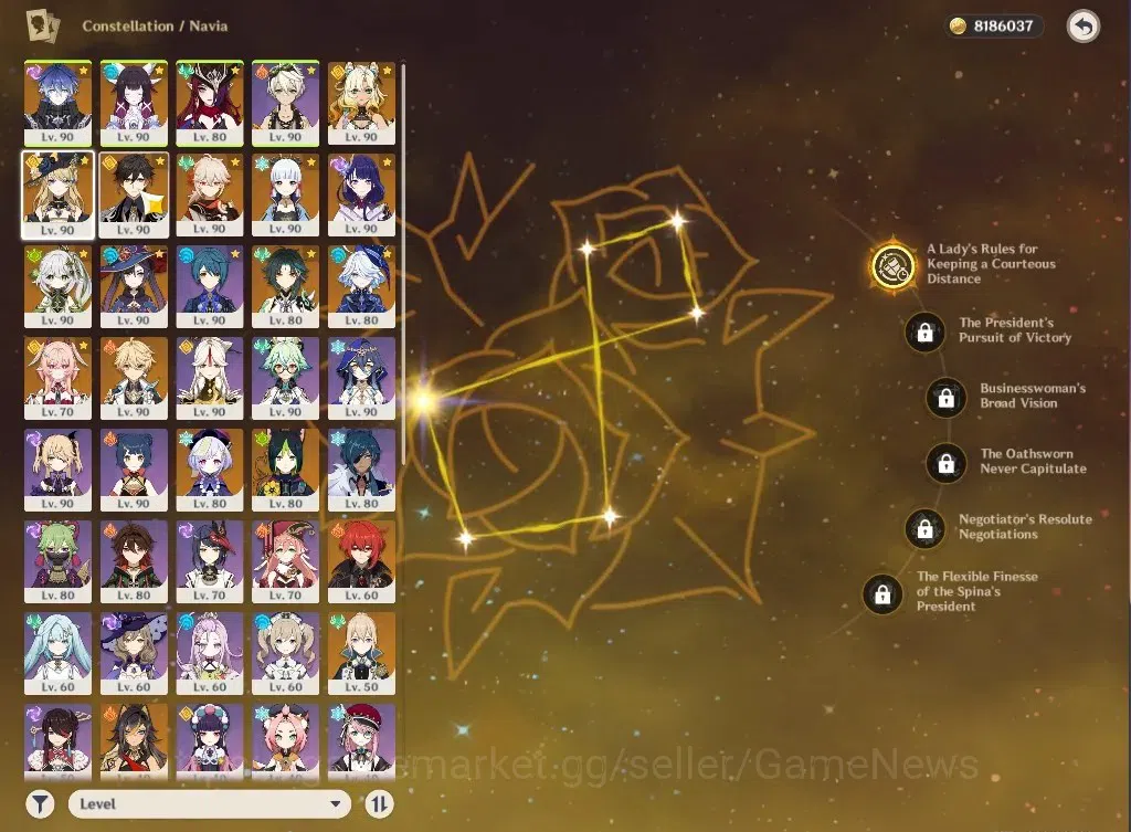 Genshin Impact Accounts ASIA|AR59|13Limited+9(*5WEP)|(NaviaC1,Ayaka,Kazuha image 3