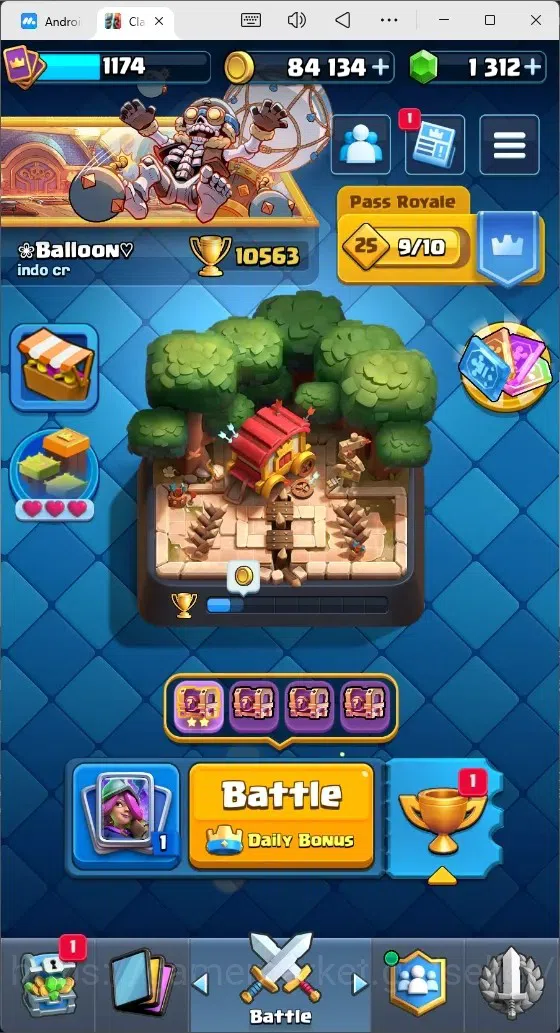 Clash Royale Accounts Mobile |Trophy 8592|1 Max Hero Cards|5 EVO Cards|4 image 1