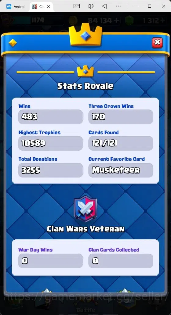 Clash Royale Accounts Mobile |Trophy 8592|1 Max Hero Cards|5 EVO Cards|4 image 2