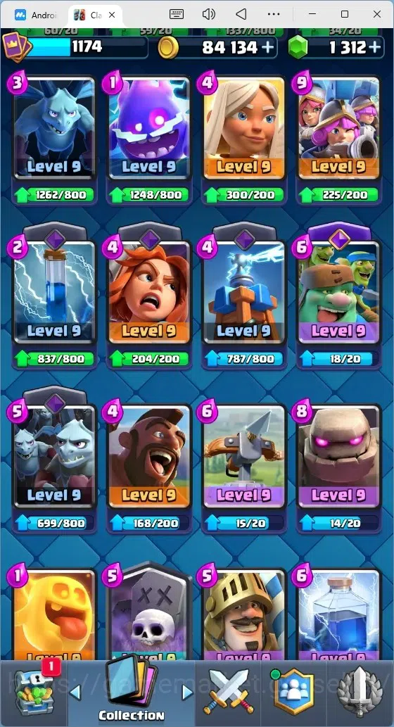 Clash Royale Accounts Mobile |Trophy 8592|1 Max Hero Cards|5 EVO Cards|4 image 8