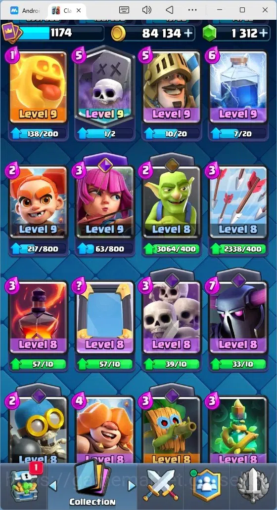 Clash Royale Accounts Mobile |Trophy 8592|1 Max Hero Cards|5 EVO Cards|4 image 9