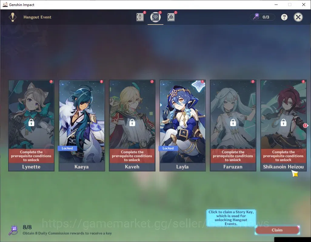 Genshin Impact Accounts Others ASIA & TW,HK,MO|1Account2Server|AR55&AR45|2 Limit (Mavu,Linnea)+Sign|1 Limit EulaC2+Sign|Log 19