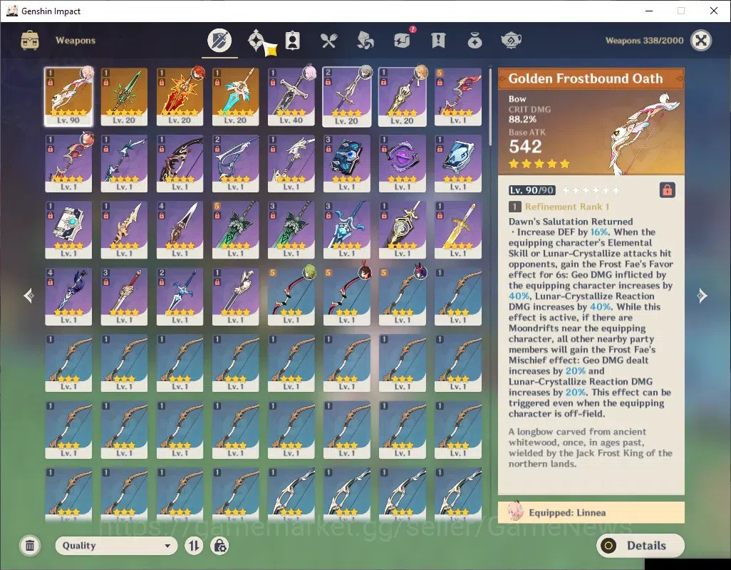 Genshin Impact Accounts Others ASIA & TW,HK,MO|1Account2Server|AR55&AR45|2 Limit (Mavu,Linnea)+Sign|1 Limit EulaC2+Sign|Log 6
