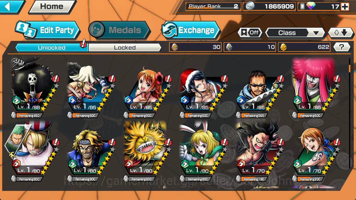 One Piece Bounty Rush Accounts Others GLOBAL | EX 3| FF Ace n Yamato, King pirates gol d roger, BP kuzan, OPBR258B 4