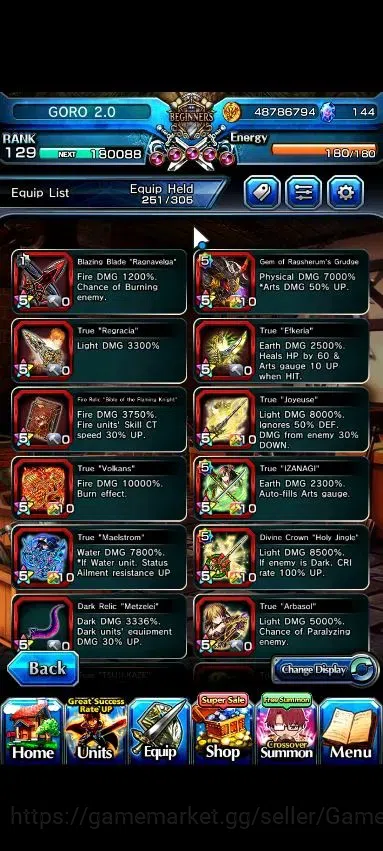 Grand Summoners Accounts Global|Rank 129|35 Ascend 18 TW|(3x Roy,Houka,S Mi image 13
